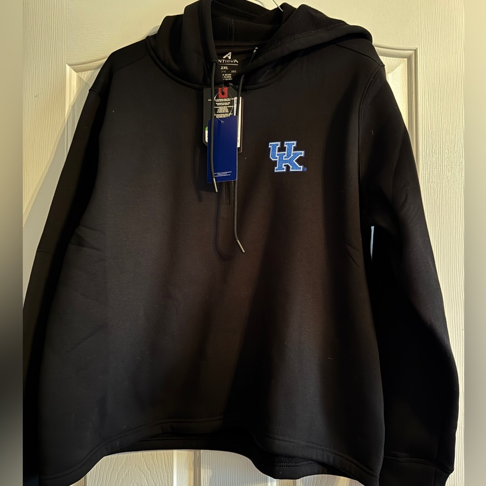 Kentucky Wildcats Antigua Women's Contemporary Quarter-Zip Hoodie - Black